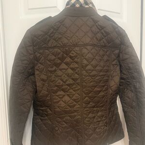 Burberry olive green quilted jacket